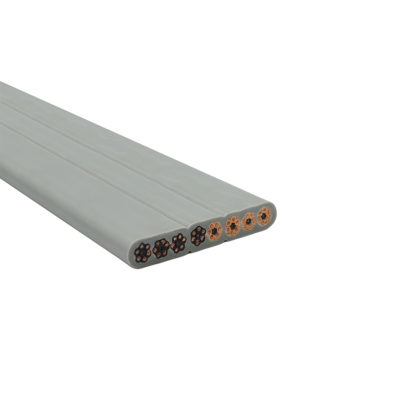 สายแบนลิฟต์เปลือกพีวีซีหุ้มฉนวนพีวีซีแกนทองแดง