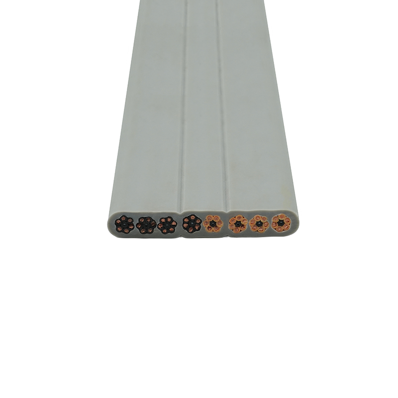 สายแบนลิฟต์เปลือกพีวีซีหุ้มฉนวนพีวีซีแกนทองแดง