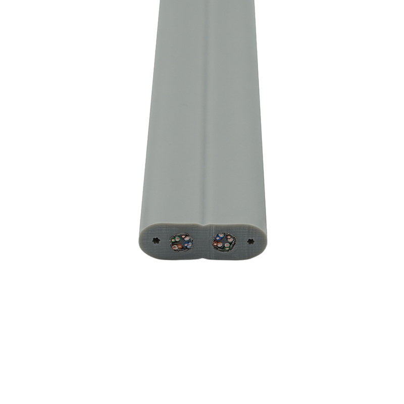 สายแบนลิฟต์พร้อมลวดเหล็กและสายแพทช์ Cat6 2 เส้น