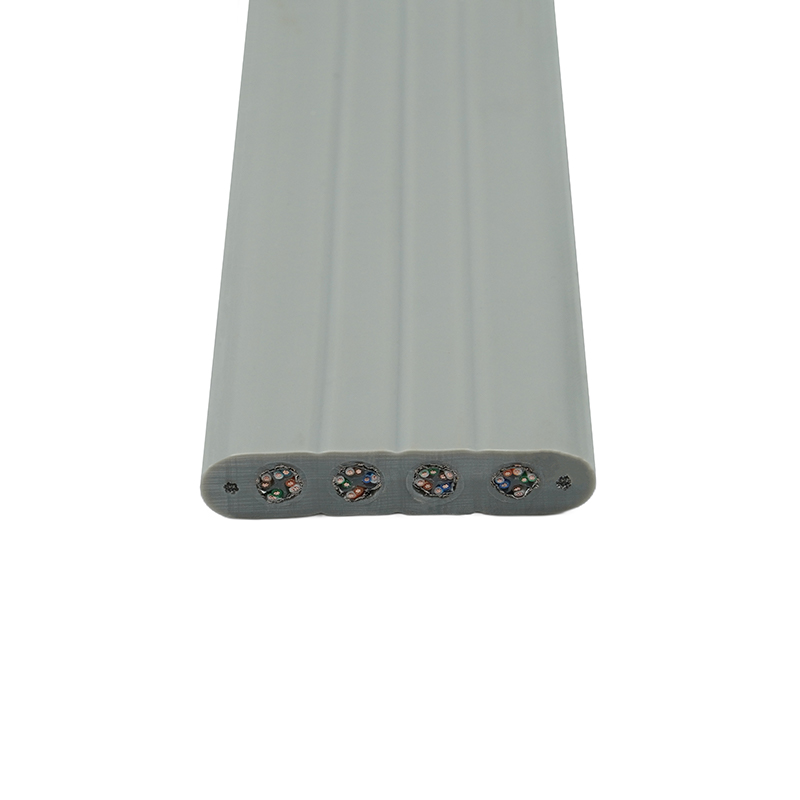 สายแบนลิฟต์พร้อมลวดเหล็กและสายแพทช์ Cat6 4 เส้น