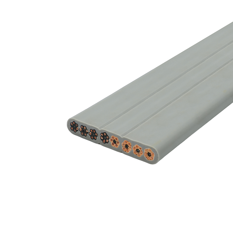 สายแบนลิฟต์เปลือกพีวีซีหุ้มฉนวนพีวีซีแกนทองแดง