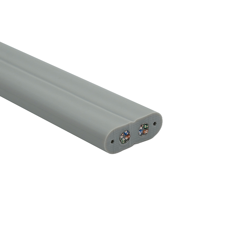 สายแบนลิฟต์พร้อมลวดเหล็กและสายแพทช์ Cat6 2 เส้น