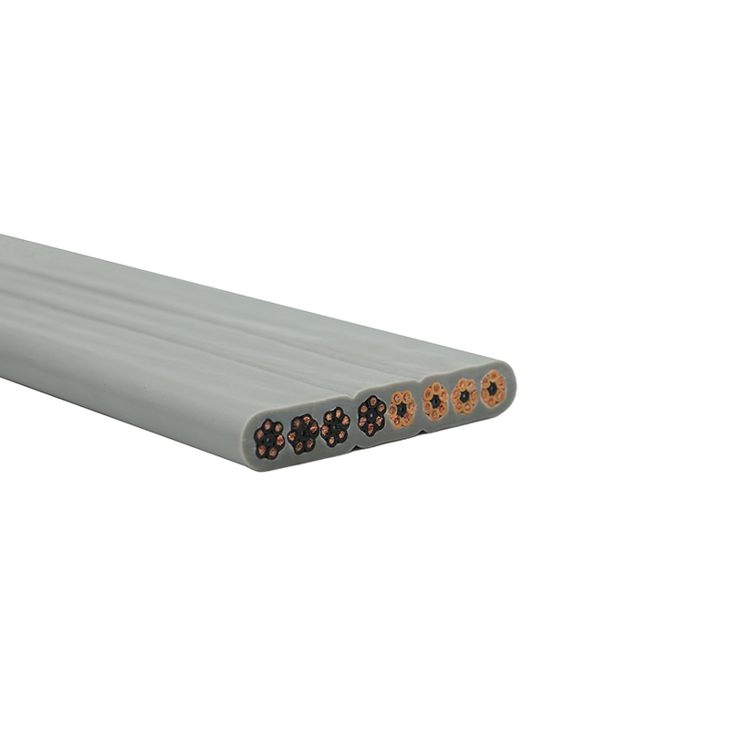 สายแบนลิฟต์เปลือกพีวีซีหุ้มฉนวนพีวีซีแกนทองแดง