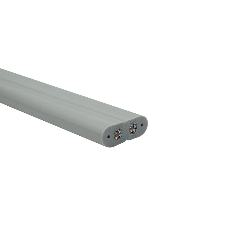 สายแบนลิฟต์พร้อมลวดเหล็กและสายแพทช์ Cat6 2 เส้น